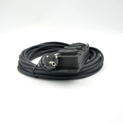 Удлинитель силовой строительный КГТТ 3х1.5 25А, садовый удлинитель 10м, для сварки, газонокосилки и тримера, 3 розетки с крышками, морозостойкий