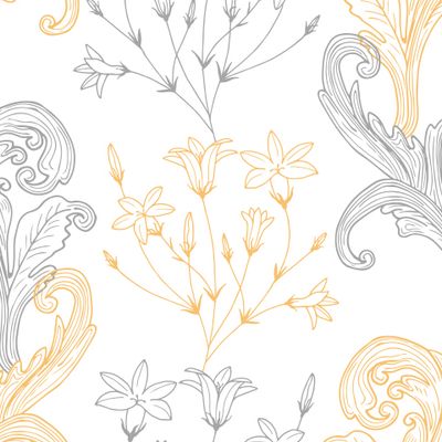 Seamless pattern. Botanical decorative element of the plant.