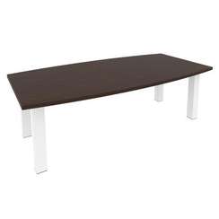 First Стол переговорный KPRG-1 Венге Цаво/Металл Белый 2400*1200*750