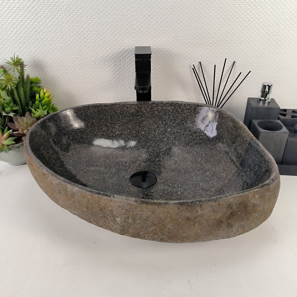 Раковина из речного камня RS-64923 53*45*15 0862