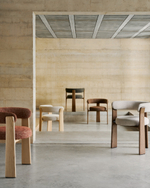 Granite Стул на 3 ножках из зеленого шенилла и массива ясеня в отделке орех