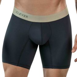 Мужские трусы боксеры темно-серые удлиненные Clever Moda AUDAZ LONG BOXER 186813