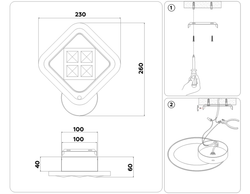 Ambrella Настенный светодиодный светильник с хрусталем Ice FA284