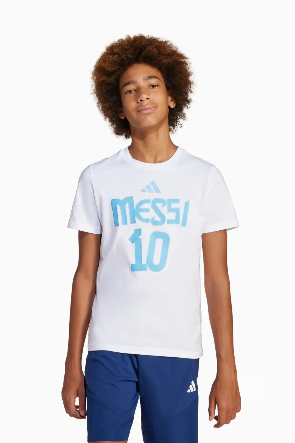 Футболка adidas Messi Name and Number Graphic Junior - белый
