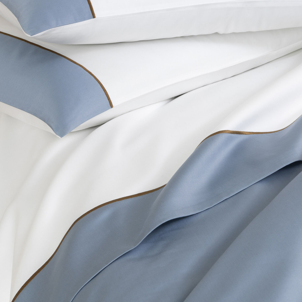 Постельное белье Frette Colour Block Dusty Azure/Milk (240 x 220 см)