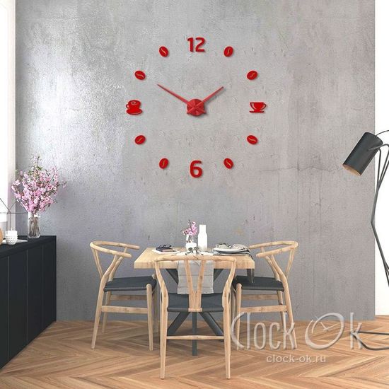 Настенные 3D часы Coffee