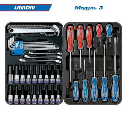 Цена на KING TONY (9SQ31-000MR) Набор инструментов "UNION" в синей тележке, 173 предмета