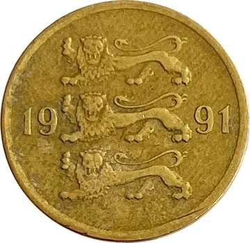 5 сентов 1991 Эстония