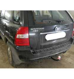Фаркоп Hyundai Tucson 2004-2010 (кроме двигателя 2,7 л), Kia Sportage 2005-2010 , кроме авто с двумя выхлопными трубами, условно-съемный,(без электрики) Трейлер.7310