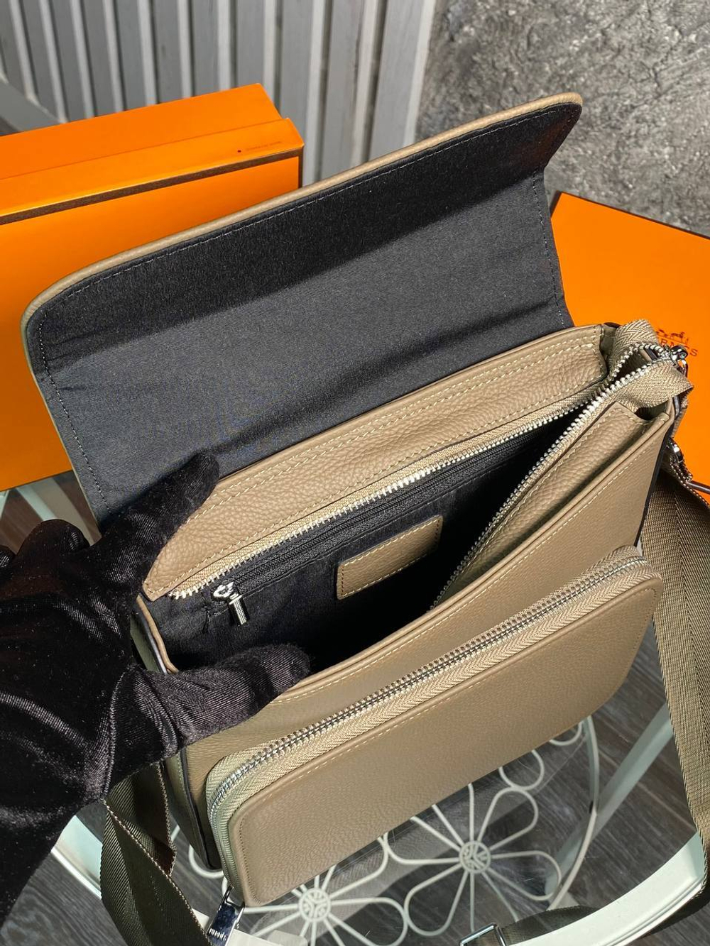 Сумка-мессенджер Hermes, арт. 458031137