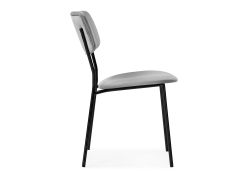 Стул на металлокаркасе Фиер серый / черный глянец