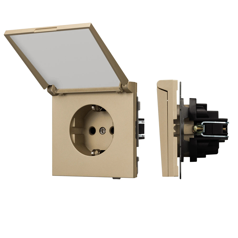 Механизм розетки влагозащищённый SCT-TENDO-MCP-SFPL-GD (230V, 16A) (Arlight, -) 054600