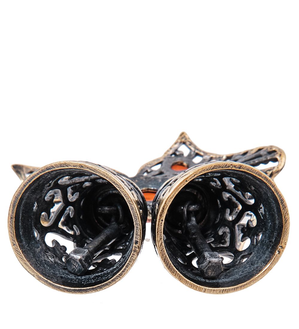 AM- 583 Колокольчик «Бантик» (латунь, янтарь)