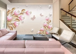 Фотообои Vostorg А 187 Золотые тюльпаны 392x260см