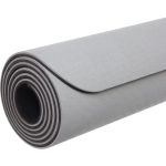 Коврик для йоги 6 мм 183х80 см «Энергия» 2х сторонний TPE, серый/черный
