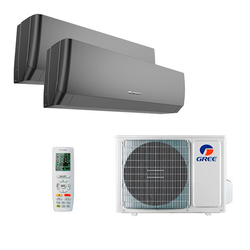 Мультисплит система на 2 комнаты Gree GWH09AGCXB-K6DNA4F/I + GWH12AGC-K6DNA4F/I / GWHD(18)NK6OO (LCLH)