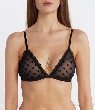 Сетевой бюстгальтер kl monogram Karl Lagerfeld - черный(236W2112)