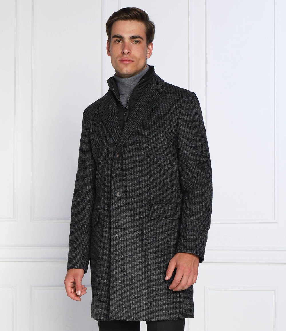 пальто h-hyde-j-bib-pad-224 BOSS BLACK - графитовый(50479570)