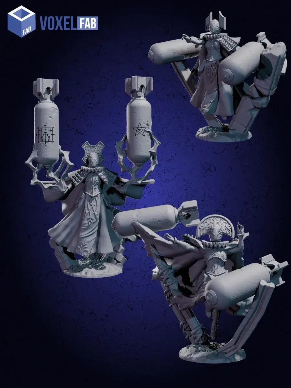 Артиллерийские ведьмы Миниатюры 3 шт. ДнД (DnD)