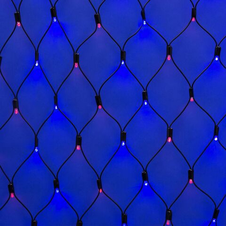 ULD-N2015-288-SBK RED-BLUE IP67 Сетка светодиодная. статическое свечение. 2x1.5м. Соединяемая. 288 светодиодов. Красно-синий свет. Провод черный. TM Uniel.