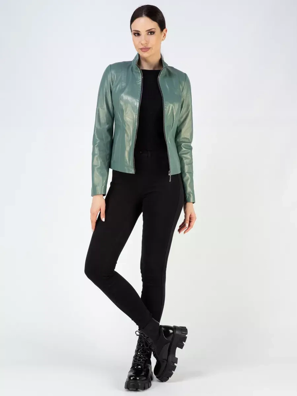 Кожаная куртка демисезонная