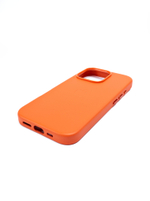 Кожаный чехол Leather Case iPhone 16 Pro Оранжевый