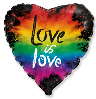 Сердце 18" Love is love Яркие краски Fm