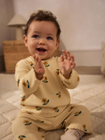 Лонгслив и брюки в комплекте для малышей Next E66-457, Светло-желтый