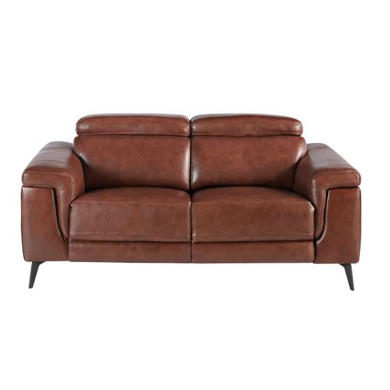 Двухместный диван с реклайнером Angel Cerda 5319-2P, коричневая кожа