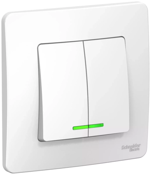 ВЫКЛ.2-кл.С/У подсветка, 10А 250B, БЕЛЫЙ BLNVS010511