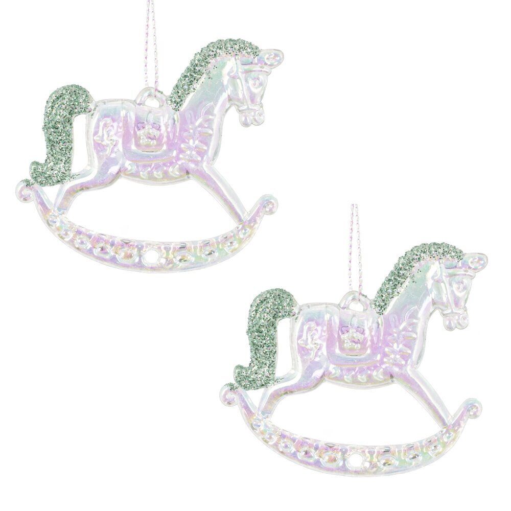 GAEM Набор из 2шт Украшение новогоднее "Лошадка", L5,5 W0,5 H4,5 см