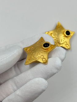 Накладка на пуговицу Звезда с чёрной вставкой