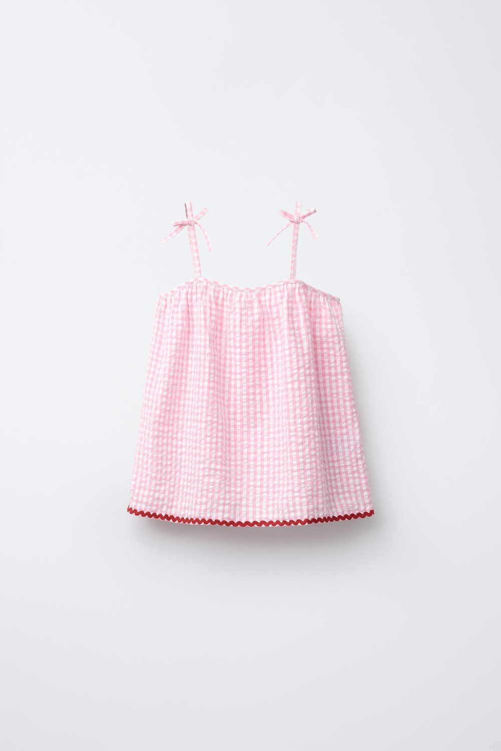 ZARA ПИЖАМА В КЛЕТКУ ВИШИ, РОЗОВЫЙ