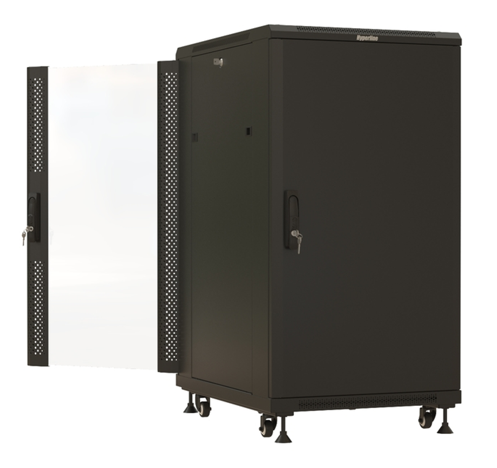Шкаф напольный 19", 22U Hyperline TTBR-2268-AS-RAL9004