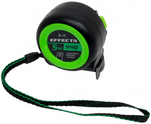 Рулетка 5м 25мм Effecta SNAP автостоп