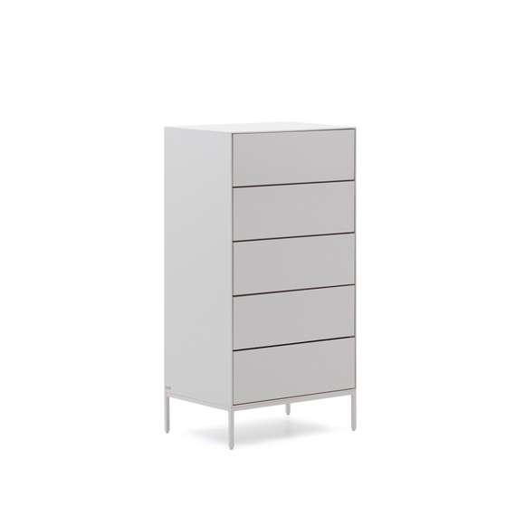 Vedrana Комод с 5 ящиками белый лак 60 x 114 см