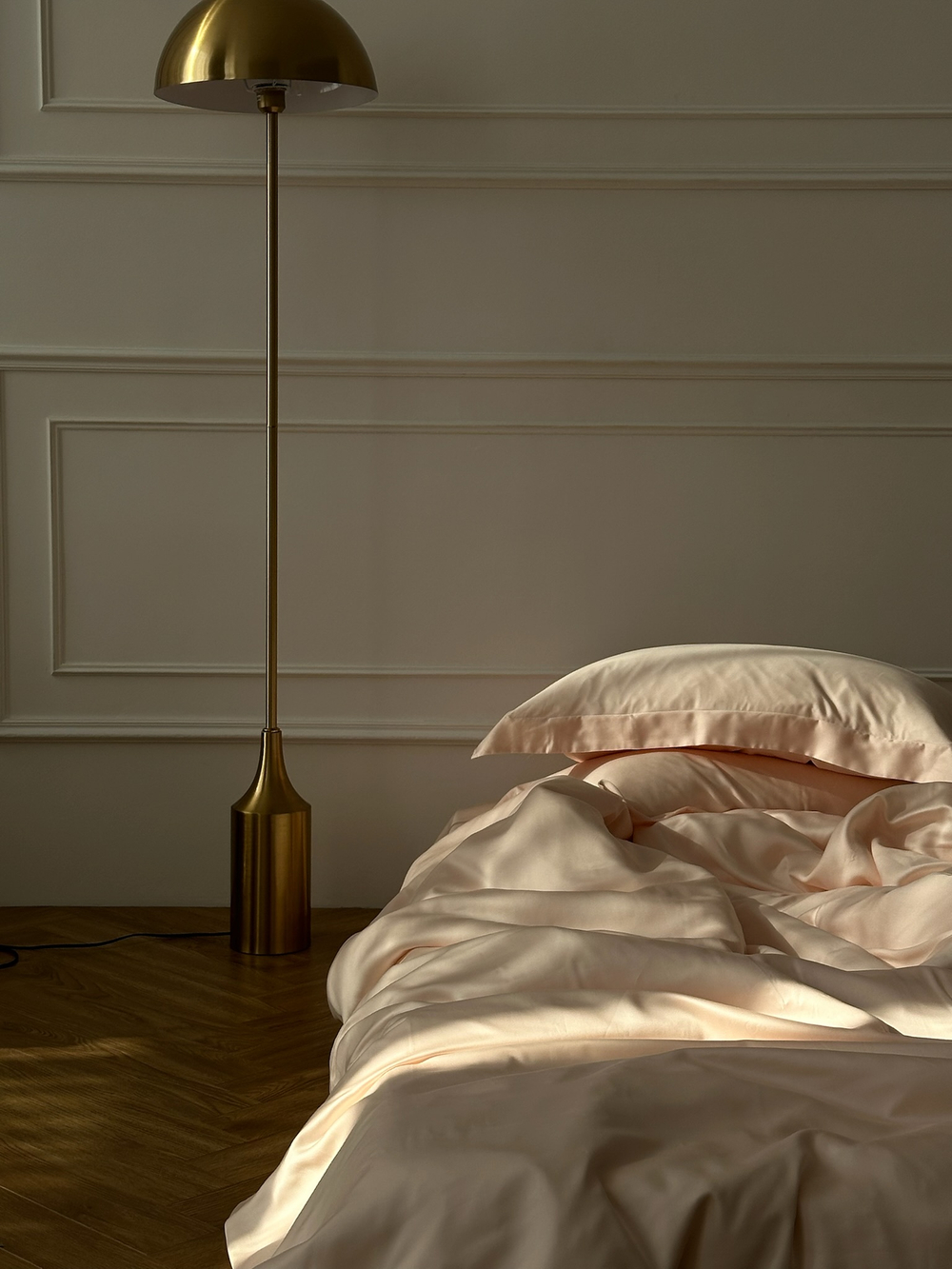 Однотонное постельное белье тенсель+хлопок | розовый