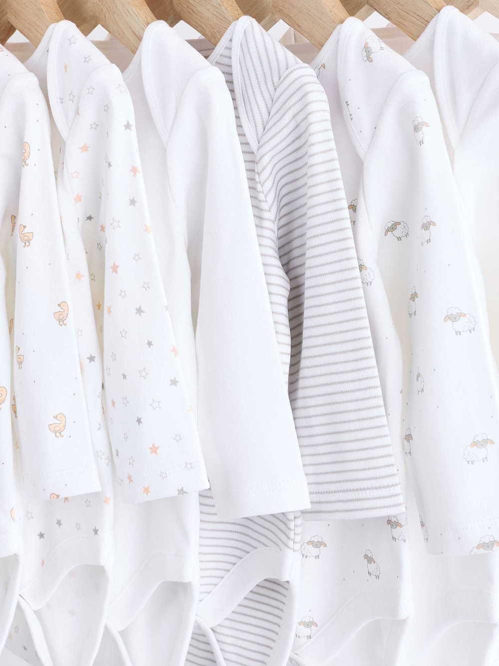 Боди с длинным рукавом для малышей Next K79-893, 7 шт., Белый