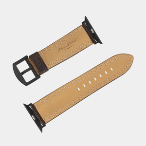 Ремешок для Apple Watch Ultra 49mm из кожи сафьяно, коричневого цвета