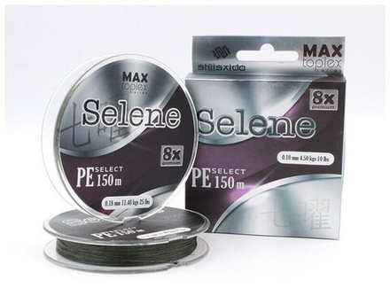 Шнур плетеный Shii Saido Selene 8X 150м d-0,104мм mosgreen test-4,53кг