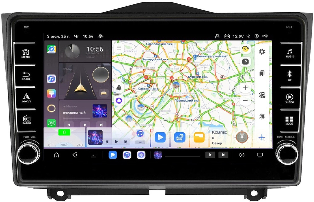 Магнитола для Lada Granta 2018+ - Carmedia OL-9063 (кнопки и крутилки) Android 13, TS20, 6+128Гб, CarPlay, 4G SIM-слот