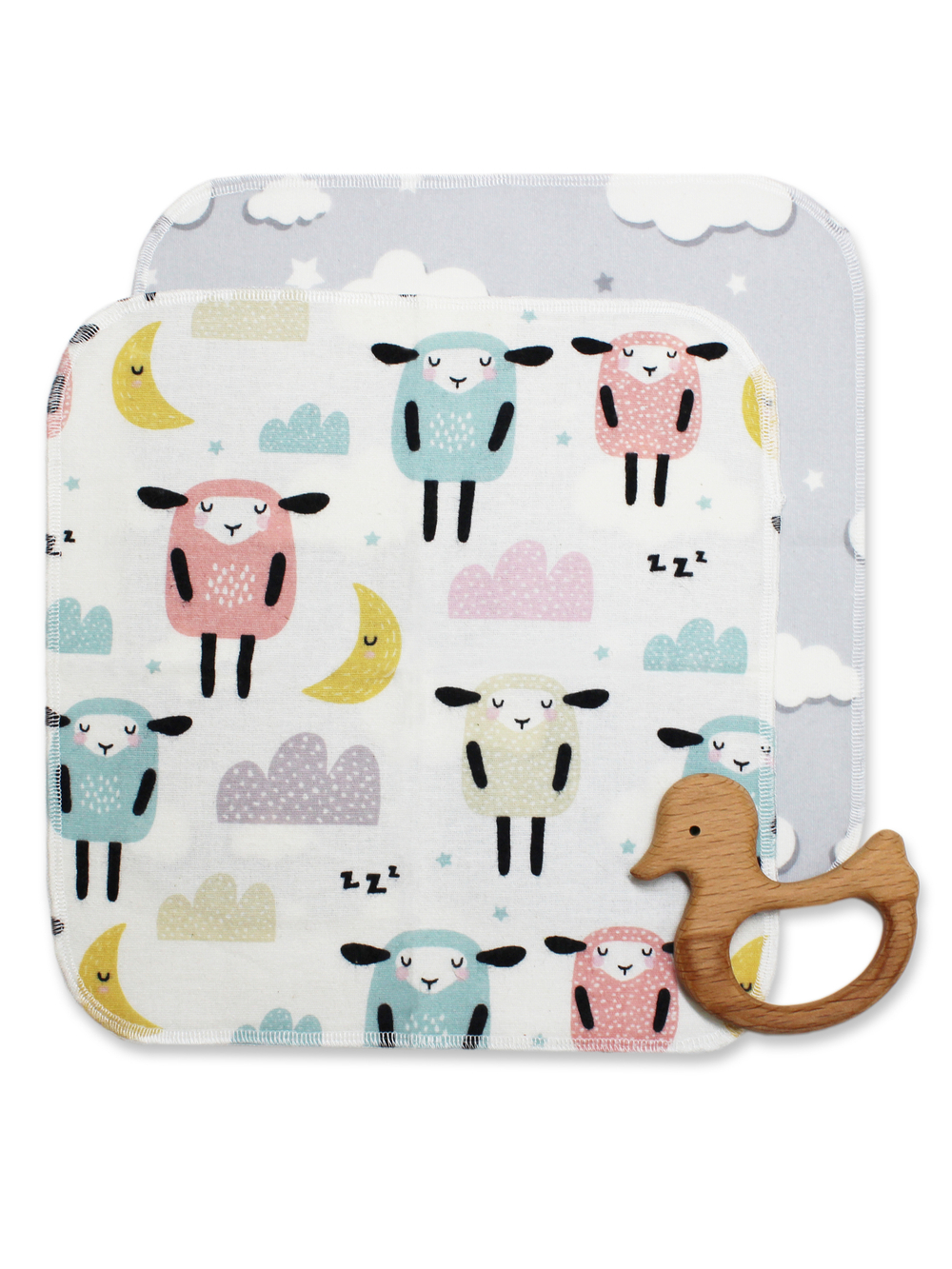 Слюнявчики платочки Фланель 3 шт. в ассортименте