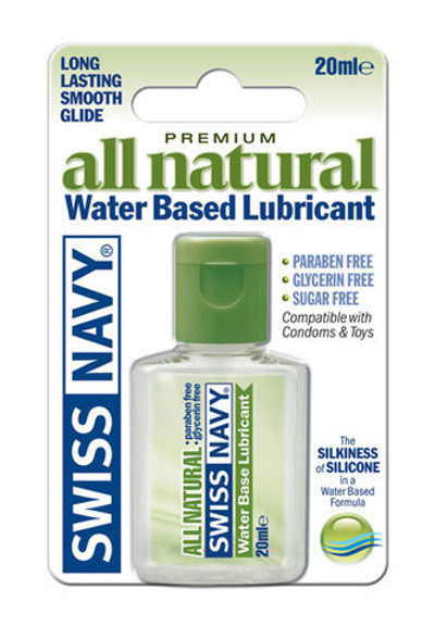Гипоаллергенный лубрикант ALL NATURAL от SWISS NAVY, 20 мл.