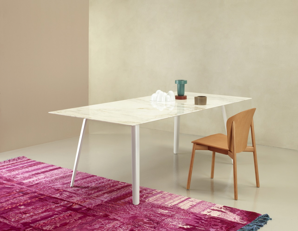 Стол мраморный Scab Design Squid M, белый, белый мрамор Калакатта