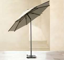 Зонт пляжный профессиональный Kiwi Clips, Ø225 см, бежевый