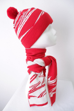 Комплект шапка и шарф яркий на 4/5 лет