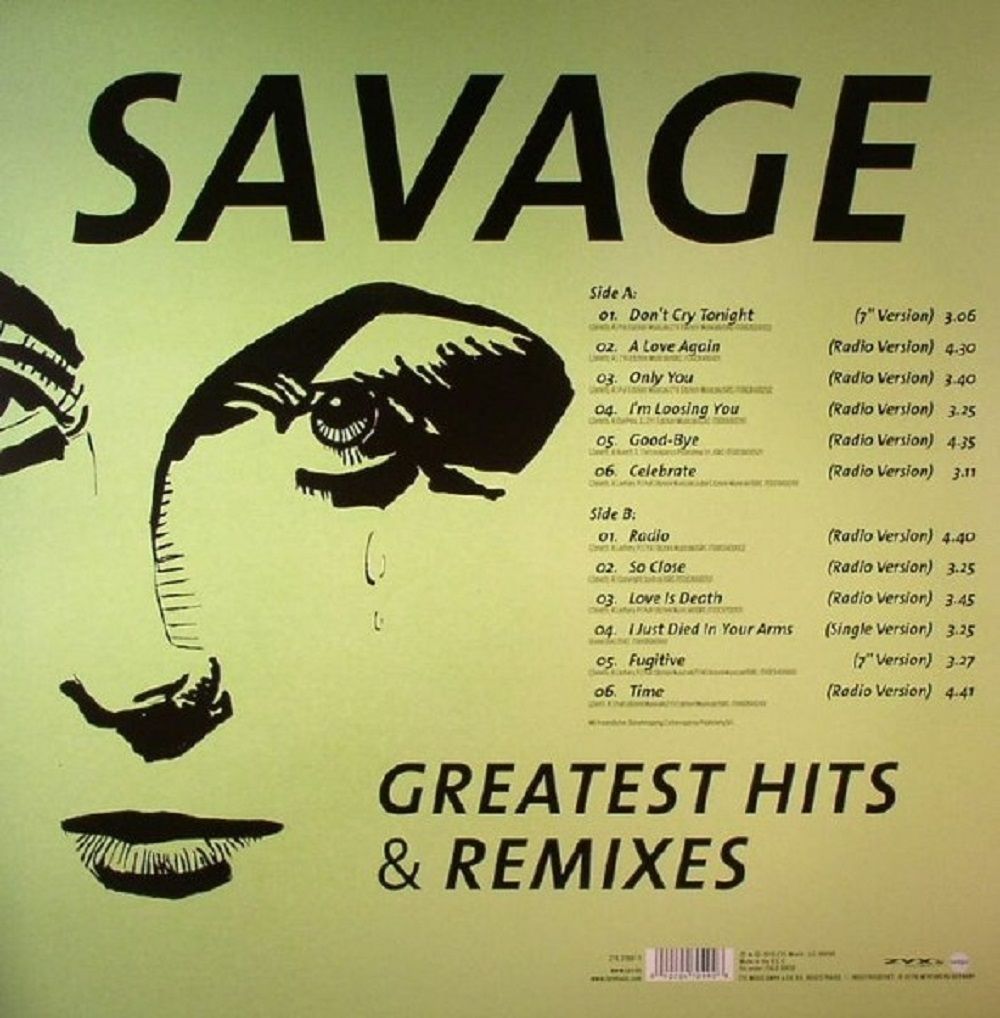 Виниловая пластинка SAVAGE - Greatest Hits & Remixes + ПОДАРОК. Новая запечатанная виниловая пластинка