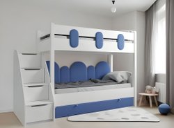 Двухъярусная кровать, Офелия, без лестницы синий