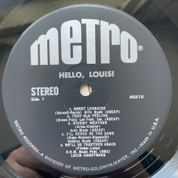 Винтажная виниловая пластинка LP Louis Armstrong Hello, Louis (США 1965)