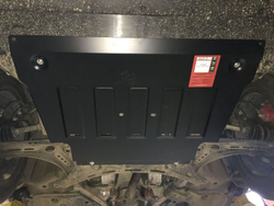 Защита картера двигателя, КПП (2 мм, сталь) для Geely Coolray SX11 2020- (V = 1.5T AT FWD), Belgee X50 2023- Sheriff.28.4448
